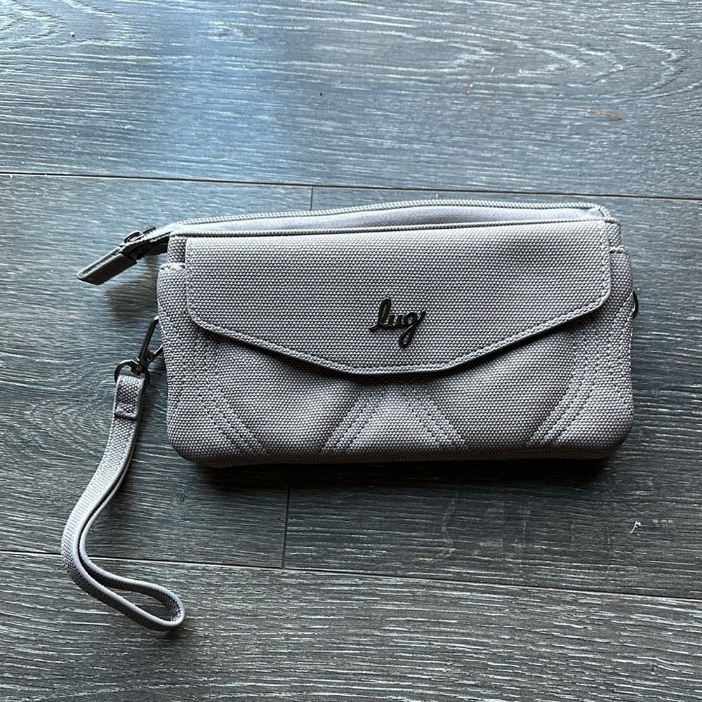 Lug Gray Wristlet Clutch